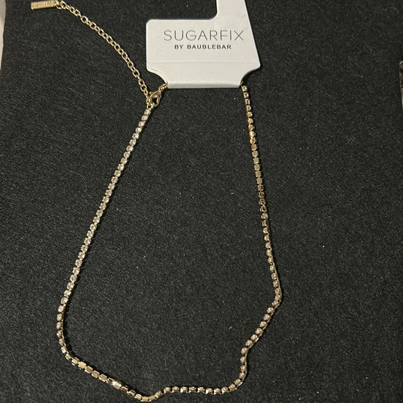 Sugarfix NWT Elegant Gold Necklace with cubic zirconia diamonds - Picture 1 of 4